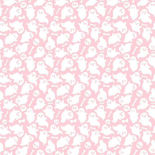 Small Pink Halloween Pattern 10 Quilting Cotton Fabric