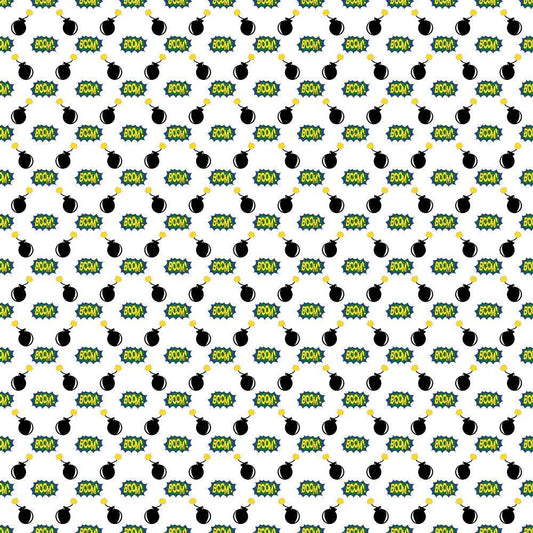 Superhero Pattern 2 Quilting Cotton Fabric
