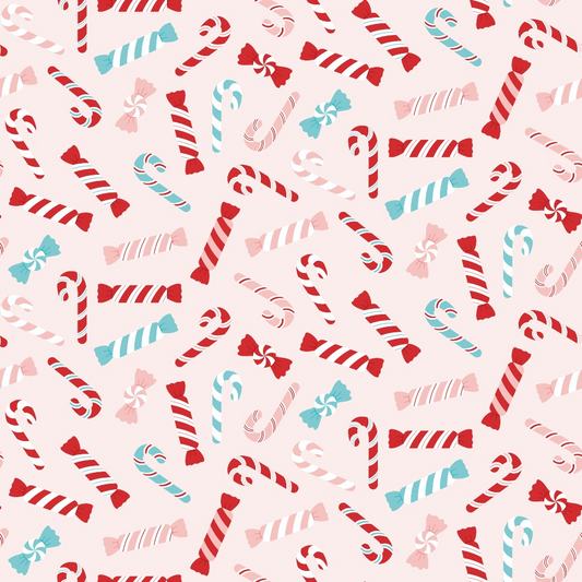 Christmas Treats Candy Pattern 1 Quilting Cotton Fabric