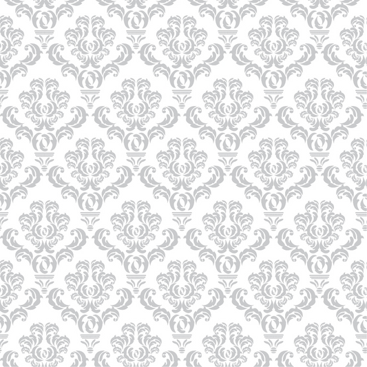 Simple Damask Gray Quilting Cotton Fabric