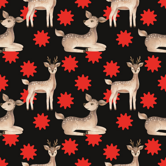 Buffalo Plaid Deer Pattern 6 Quilting Cotton Fabric
