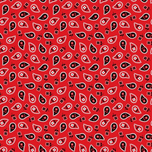 Red Bandana Pattern 6 Quilting Cotton Fabric