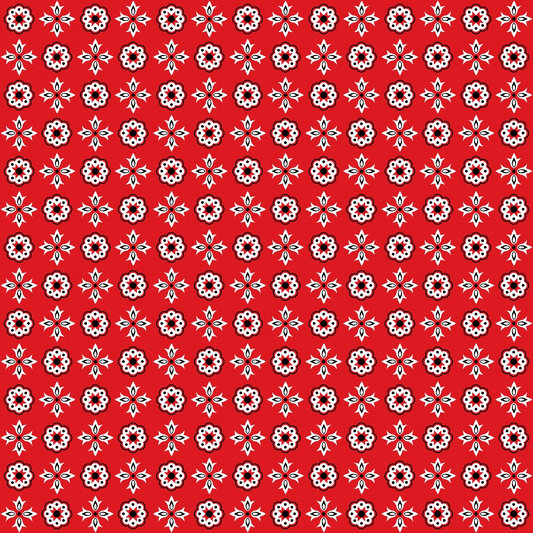 Red Bandana Pattern 12 Quilting Cotton Fabric