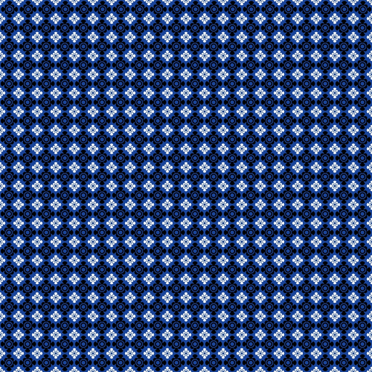 Blue Bandana Pattern 8 Quilting Cotton Fabric