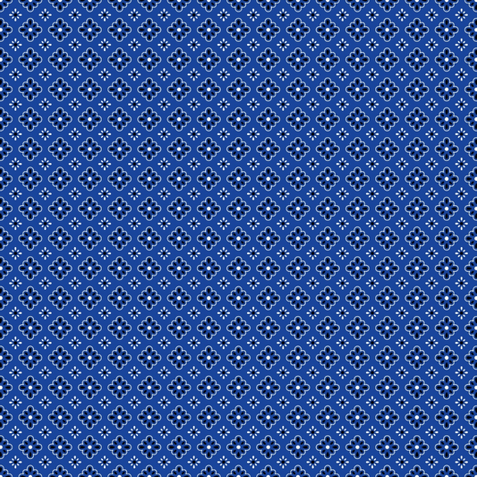 Blue Bandana Pattern 9 Quilting Cotton Fabric