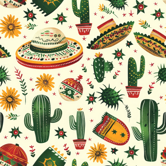 Celebrate Mexico Pattern 2 Quilting Cotton Fabric
