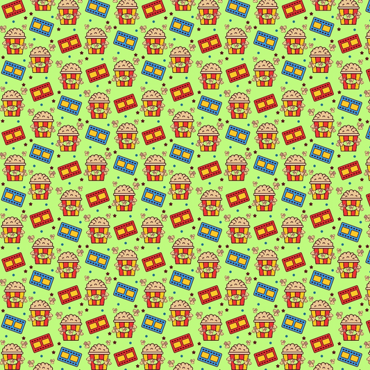 Movie Night Pattern 5 Quilting Cotton Fabric