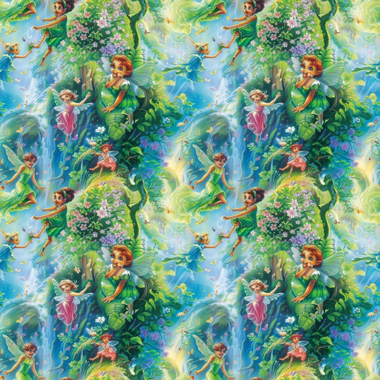 Fairies in the Forest Pattern 5 Quilting Cotton Fabric
