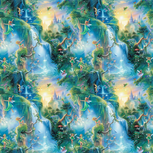 Fairies in the Forest Pattern 7 Quilting Cotton Fabric