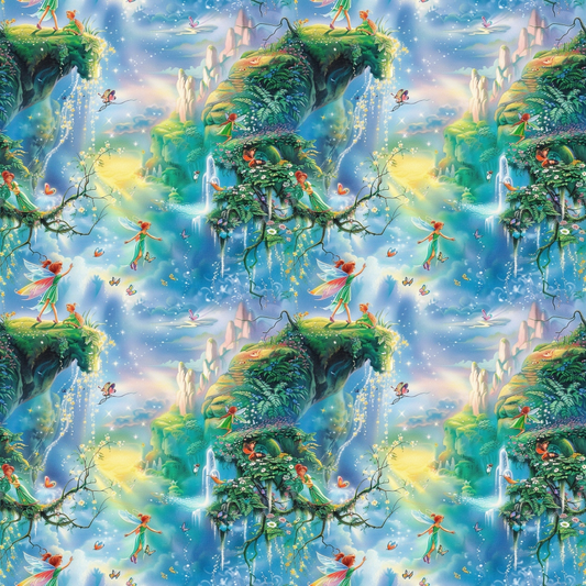 Fairies in the Forest Pattern 8 Quilting Cotton Fabric