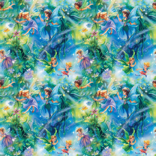 Fairies in the Forest Pattern 13 Quilting Cotton Fabric