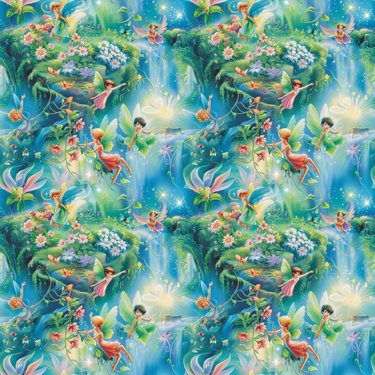 Fairies in the Forest Pattern 18 Quilting Cotton Fabric