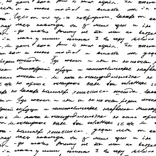 Vintage Handwriting Pattern 13 Quilting Cotton Fabric