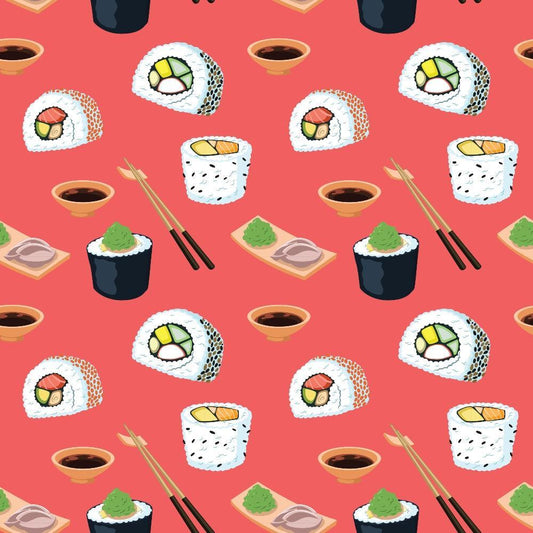 My Favorite Sushi Pattern 6 Quilting Cotton Fabric