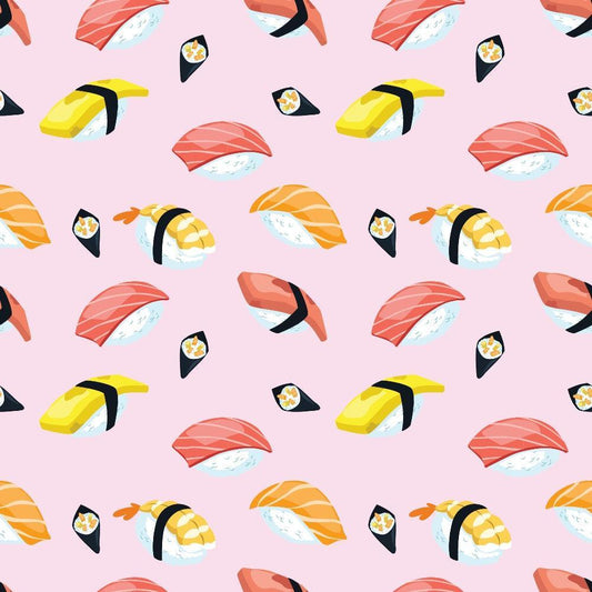 My Favorite Sushi Pattern 10 Quilting Cotton Fabric