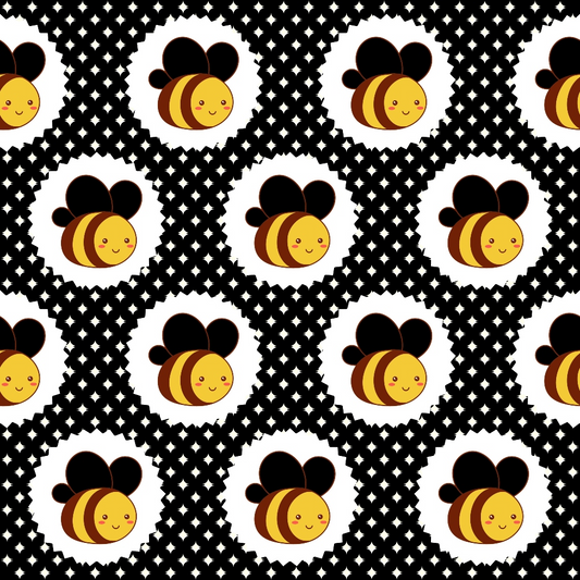Bumble Bee Pattern 1 Quilting Cotton Fabric