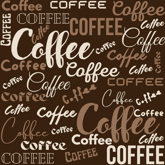 Handdrawn Coffee Brown Pattern 7 Quilting Cotton Fabric