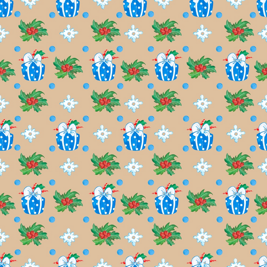 Reindeer and Gnomes Pattern 4 Quilting Cotton Fabric