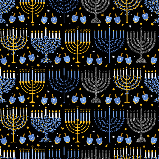 Happy Festival of Lights Pattern 9 Quilting Cotton Fabric