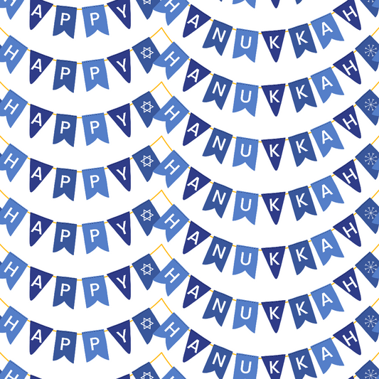 Happy Festival of Lights Pattern 13 White Quilting Cotton Fabric