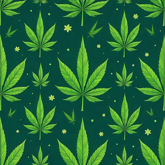 420 Marijuana Allover Pattern 1 Quilting Cotton Fabric