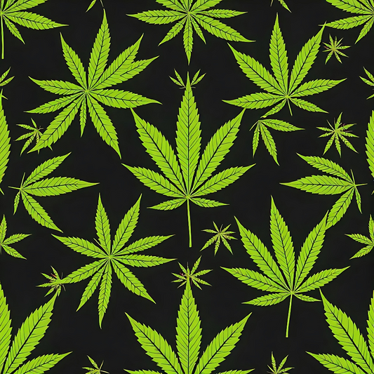 420 Marijuana Allover Pattern 10 Quilting Cotton Fabric