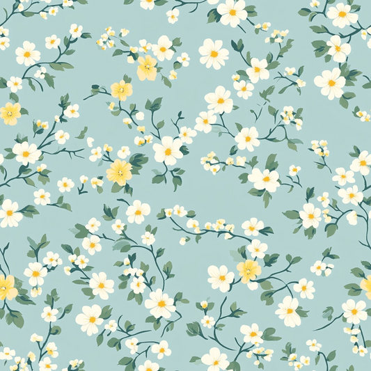 Cottagecore Garden Flowers Pattern 9 Quilting Cotton Fabric