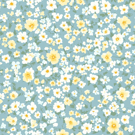 Cottagecore Garden Flowers Pattern 14 Quilting Cotton Fabric