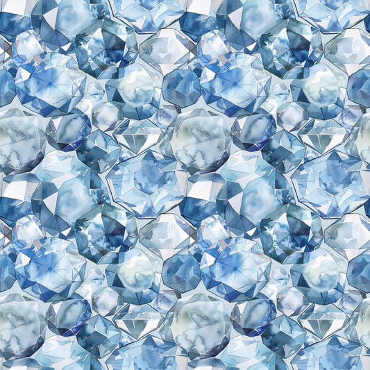 Diamond Gemstones Pattern 2 Quilting Cotton Fabric