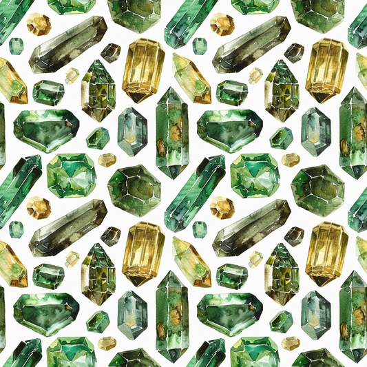 Emerald Gemstones Pattern 5 Quilting Cotton Fabric