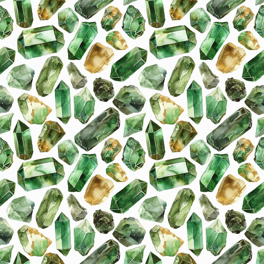 Emerald Gemstones Pattern 7 Quilting Cotton Fabric