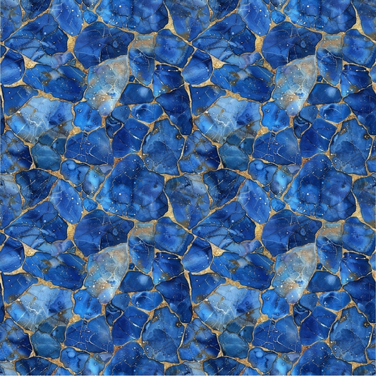 Lapis Lazuli Gemstones Pattern 9 Quilting Cotton Fabric