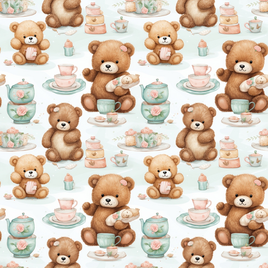 Classic Teddy Bear Pattern 8 Quilting Cotton Fabric
