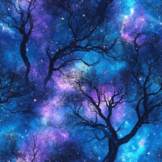 Starry Night Sky Pattern 1 Quilting Cotton Fabric