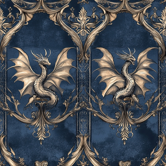 Draconian Royale Pattern 3 Quilting Cotton Fabric