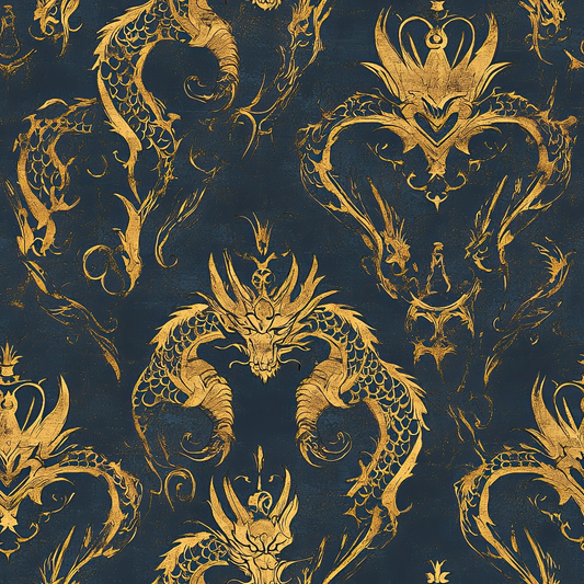 Draconian Royale Pattern 8 Quilting Cotton Fabric
