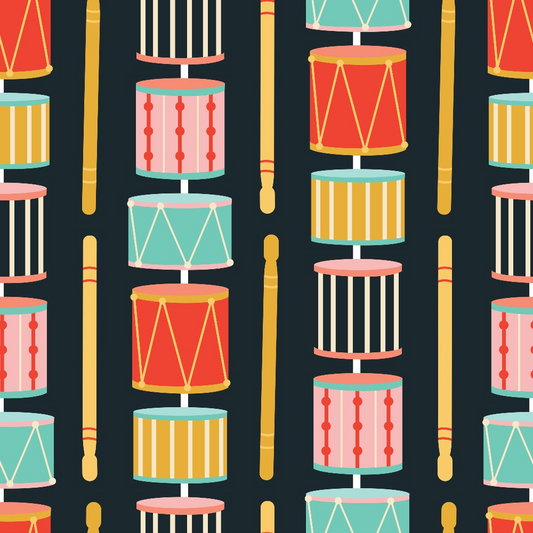 Retro Christmas Pattern 6 Quilting Cotton Fabric