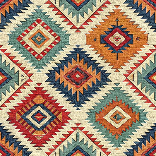 Turkish Kilim Pattern 6 Quilting Cotton Fabric
