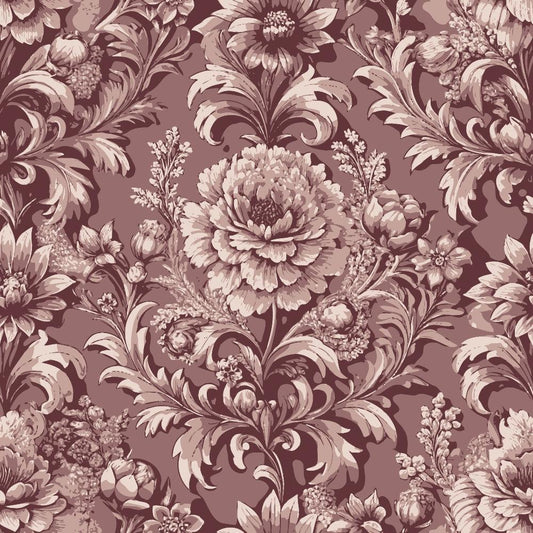 Baroque Florals Pattern 66 Quilting Cotton Fabric