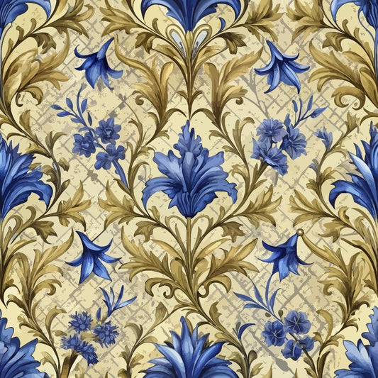 Baroque Florals Pattern 118 Quilting Cotton Fabric
