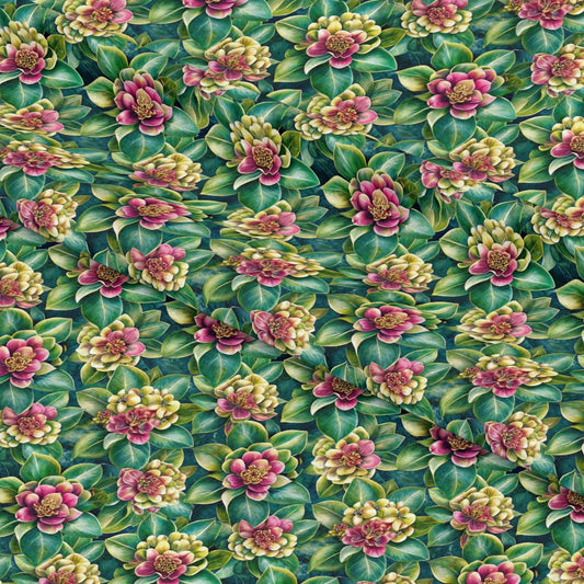 Beautiful Flowers Euphorbia Pattern 10 Quilting Cotton Fabric