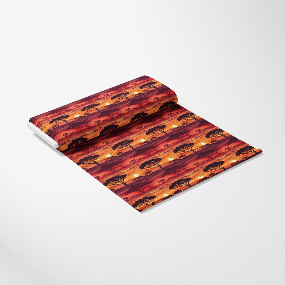 African Safari Sunset Pattern 10 Quilting Cotton Fabric
