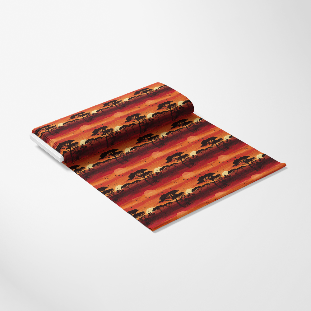 African Safari Sunset Pattern 11 Quilting Cotton Fabric