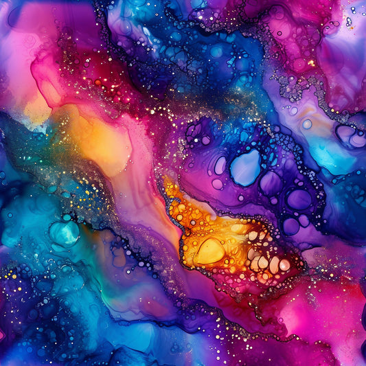 Alcohol Ink Paisley Pattern 5 Quilting Cotton Fabric
