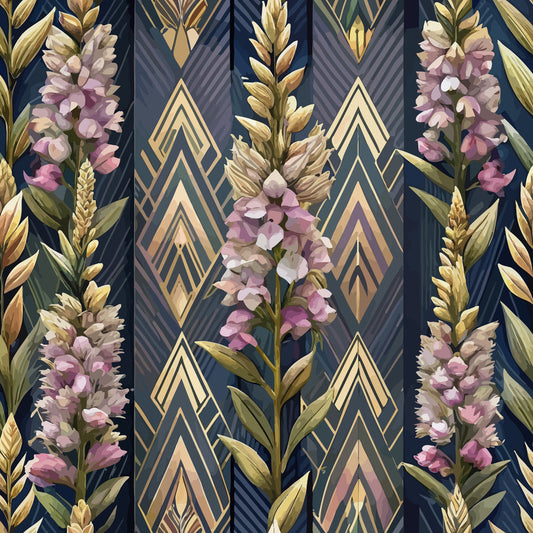Art Deco Florals Pattern 33 Quilting Cotton Fabric