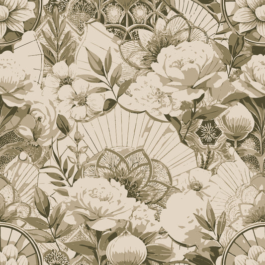 Art Deco Florals Pattern 61 Quilting Cotton Fabric