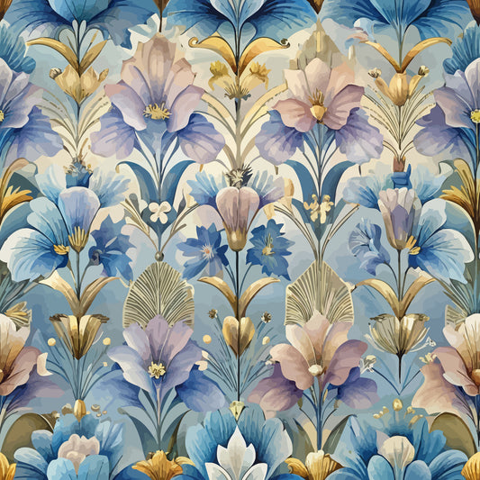 Art Deco Florals Pattern 71 Quilting Cotton Fabric