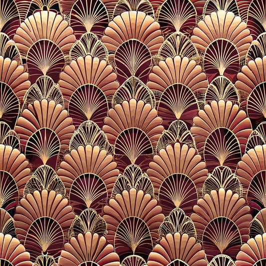 Art Deco Florals Pattern 83 Quilting Cotton Fabric
