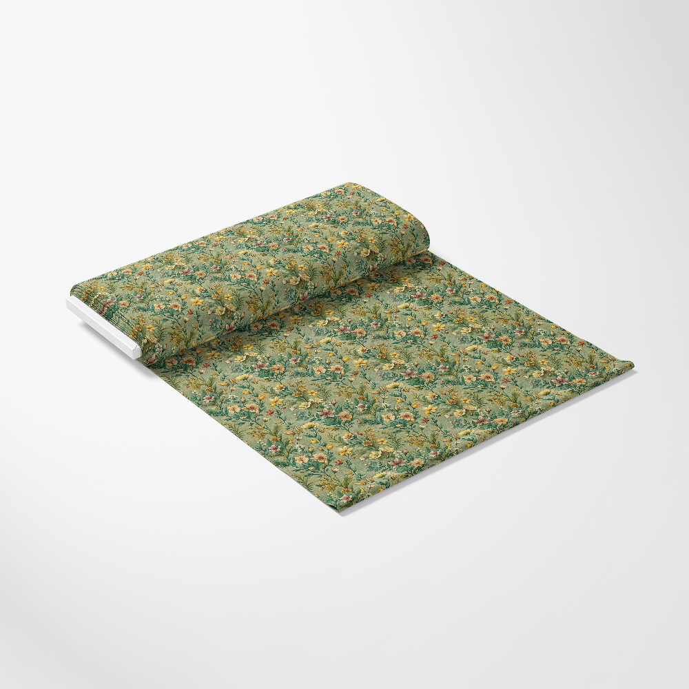Art Nouveau Broom Flowers Pattern 1 Quilting Cotton Fabric