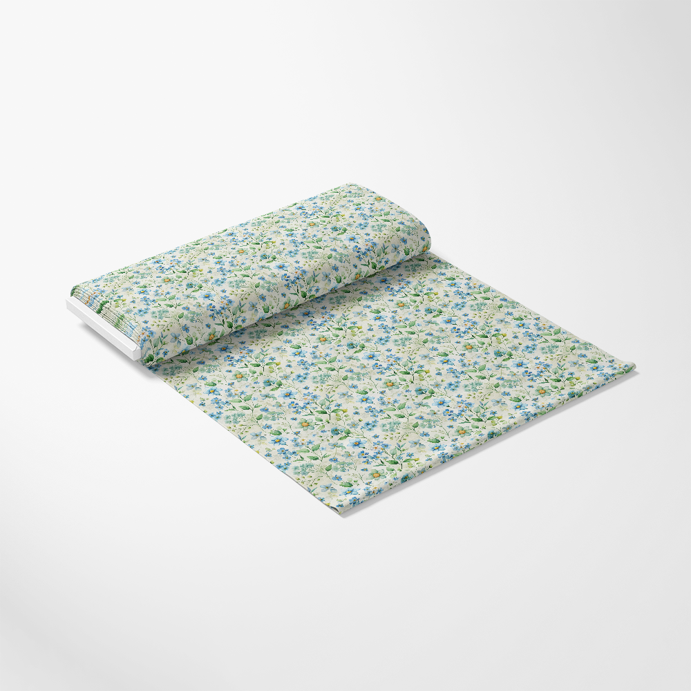 Art Nouveau Forget Me Nots Pattern 3 Quilting Cotton Fabric